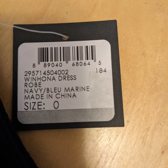 NEVER WORN Winhona Navy Blue Club Monaco Dress, size 0 - Picture 8 of 8